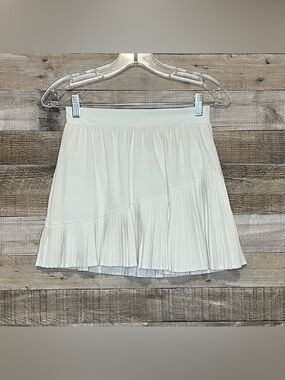 SPANX Get Moving Pleated Skort, Off White Size Small Golf Pickle Ball Tennis